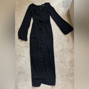 ASOS Black Long Sleeve Maxi Dress